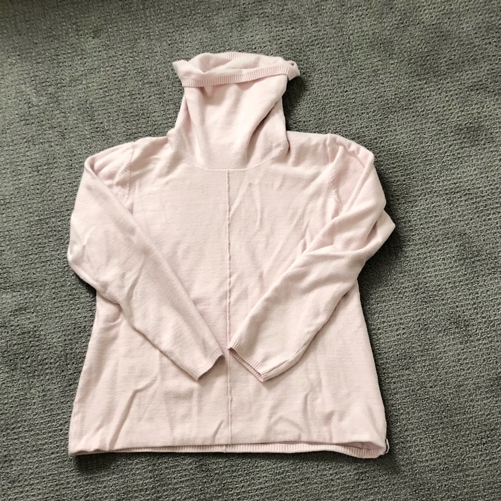 [calvin klein jeans] pink rubbed cotton turtleneck